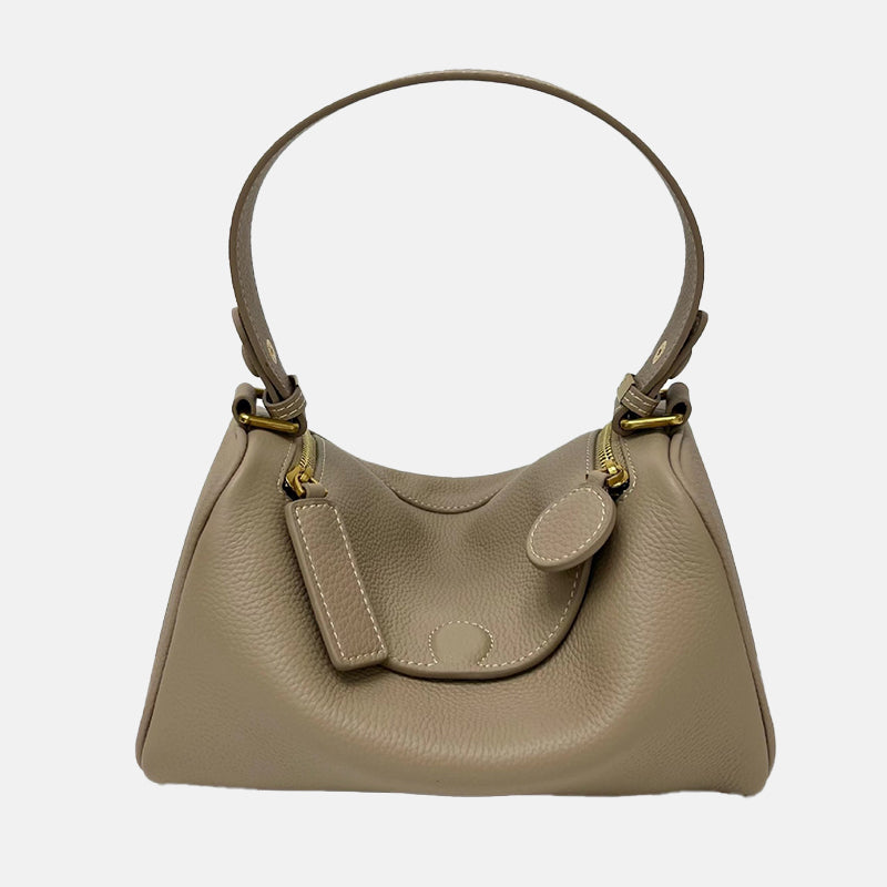 Women’s Minimalist Leather Zipper Closure Hobo Bag with Crossbody Strap image 10