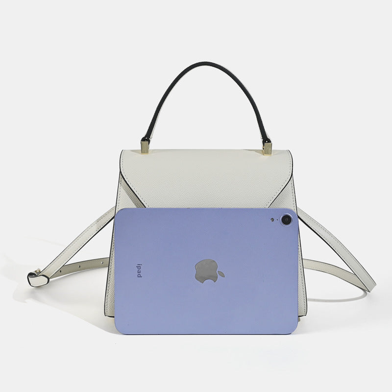 Women’s Leather Minimalist Lock-Clasp Crossbody Top Handle Bag image 2