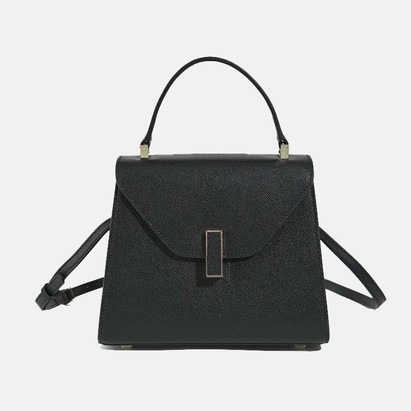 Women’s Leather Minimalist Lock-Clasp Crossbody Top Handle Bag image 5