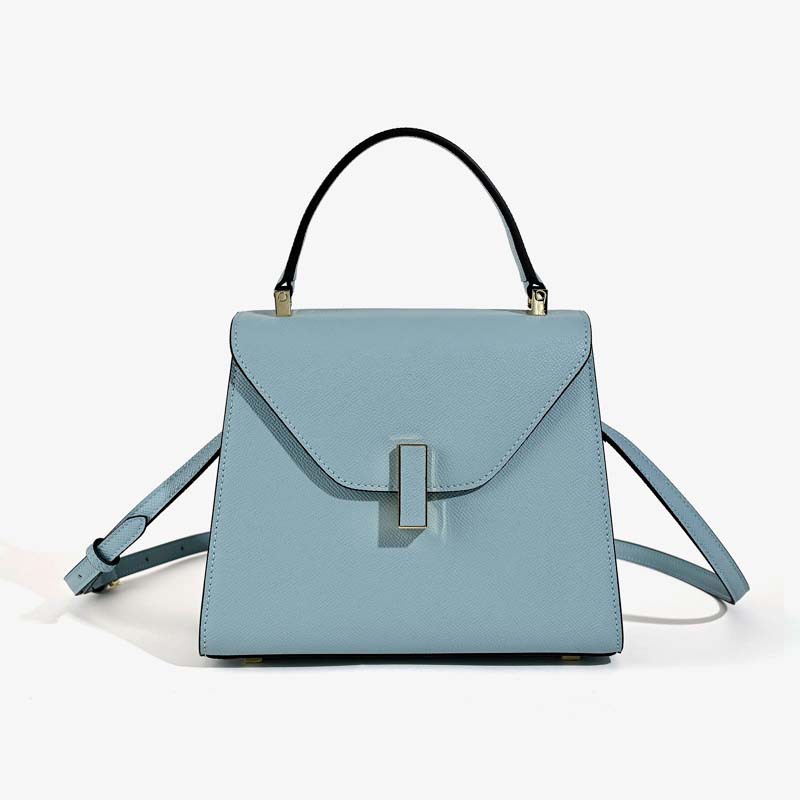 Women’s Leather Minimalist Lock-Clasp Crossbody Top Handle Bag image 7