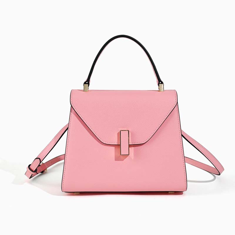 Women’s Leather Minimalist Lock-Clasp Crossbody Top Handle Bag image 8