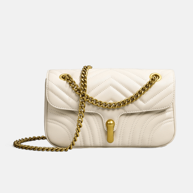 Women’s Leather Quilted Chain Crossbody Bag image