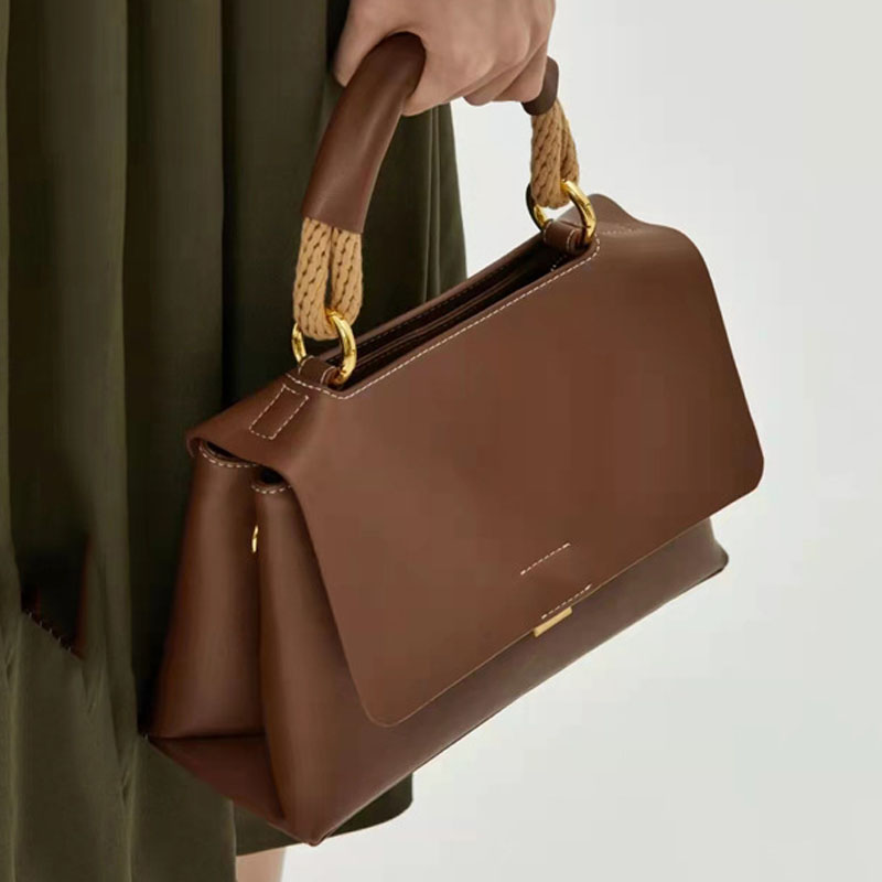 Women’s Leather Vintage Lock Buckle Crossbody Messenger Handbags image 2