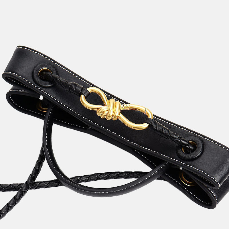 Women’s Leather With Canvas Crossbody Shoulder Tote Bags image 6