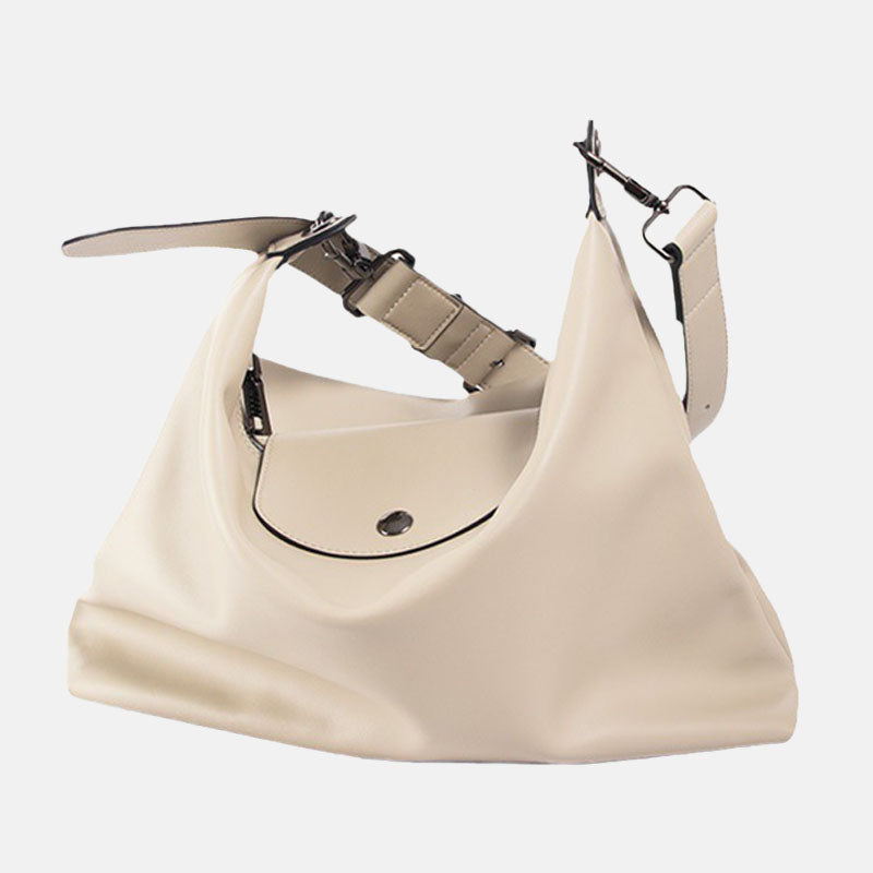 Women’s Leather Zip Shoulder Hobo Bag image 7