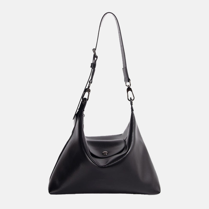 Women’s Leather Zip Shoulder Hobo Bag image 5