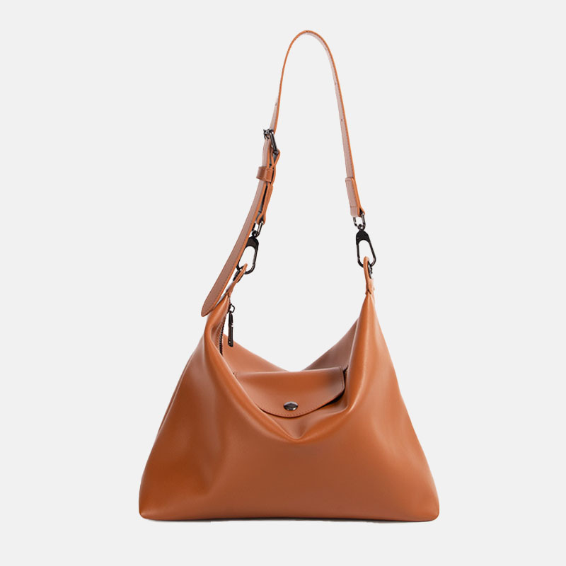 Women’s Leather Zip Shoulder Hobo Bag image