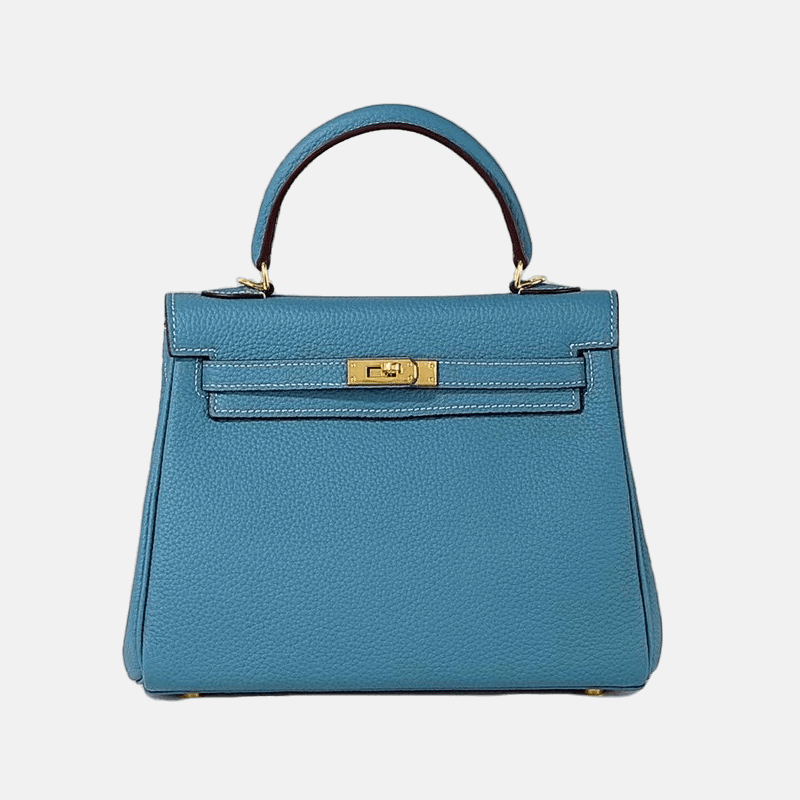 Women’s Lychee Grain Top Handle Bag in Genuine Leather image 10