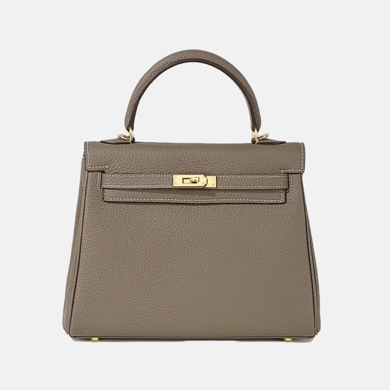 Women’s Lychee Grain Top Handle Bag in Genuine Leather image