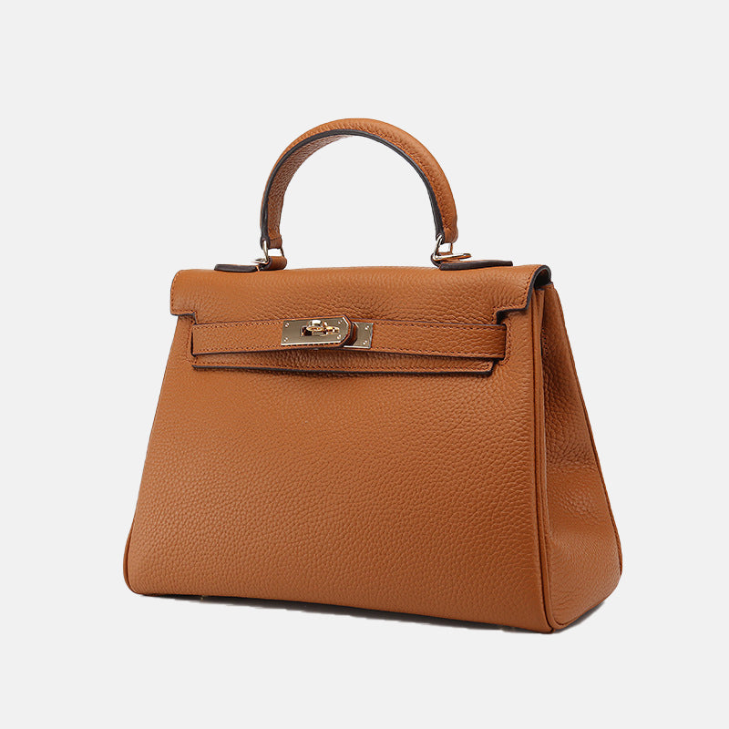 Women’s Lychee Grain Top Handle Bags in Genuine Leather image 2