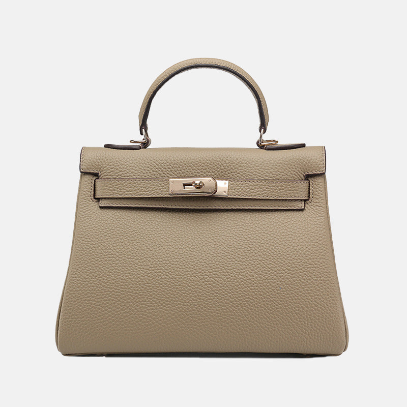 Women’s Lychee Grain Top Handle Bags in Genuine Leather image 5