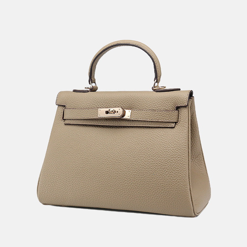 Women’s Lychee Grain Top Handle Bags in Genuine Leather image 6
