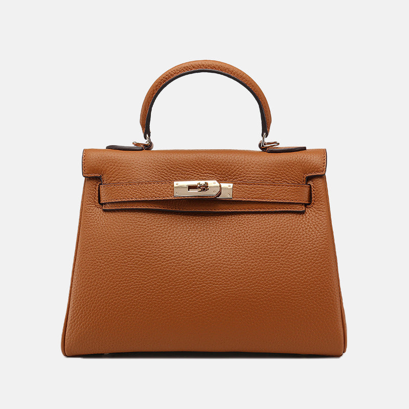 Women’s Lychee Grain Top Handle Bags in Genuine Leather image