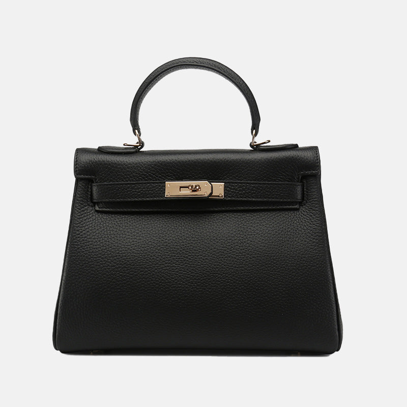 Women’s Lychee Grain Top Handle Bags in Genuine Leather image 3