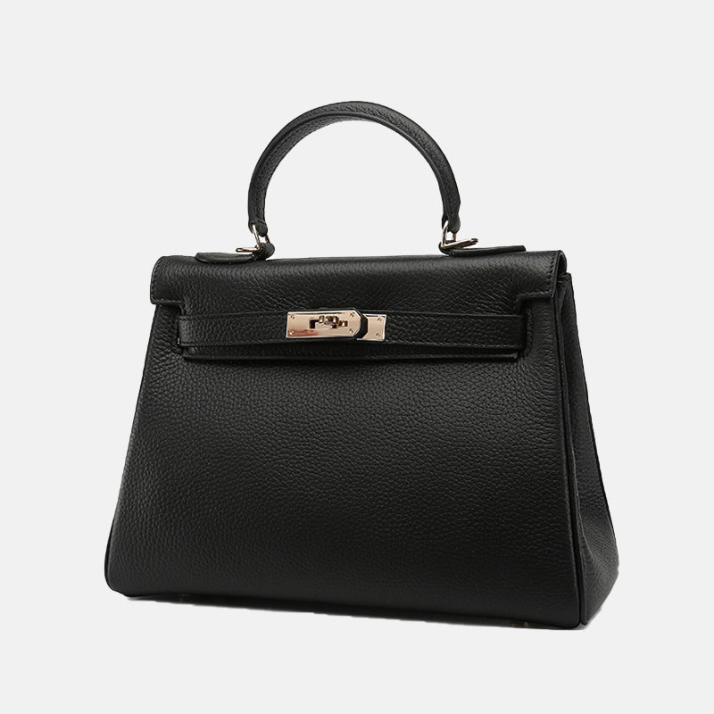 Women’s Lychee Grain Top Handle Bags in Genuine Leather image 4
