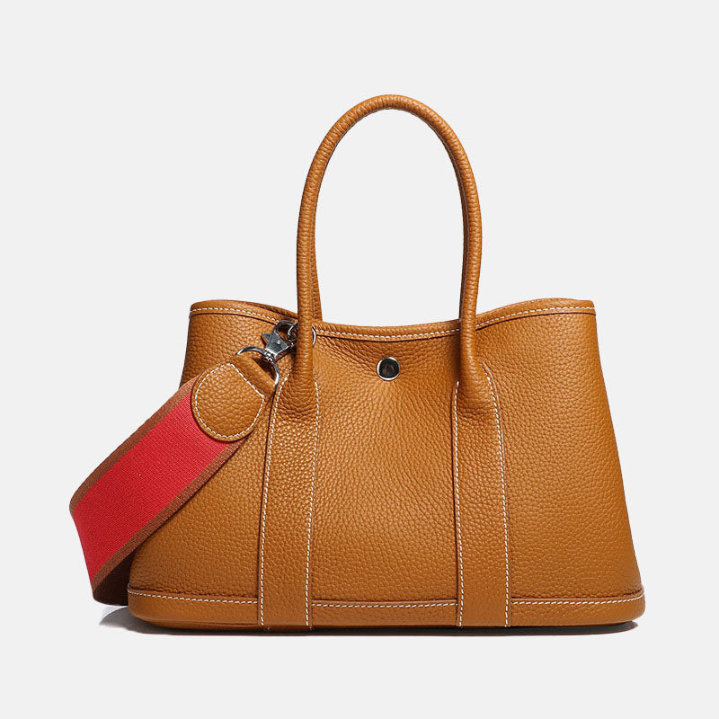 Women’s Magnetic Closure Crossbody Tote Bag In Genuine Leather image 5