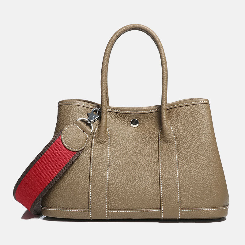 Women’s Magnetic Closure Crossbody Tote Bag In Genuine Leather image 3