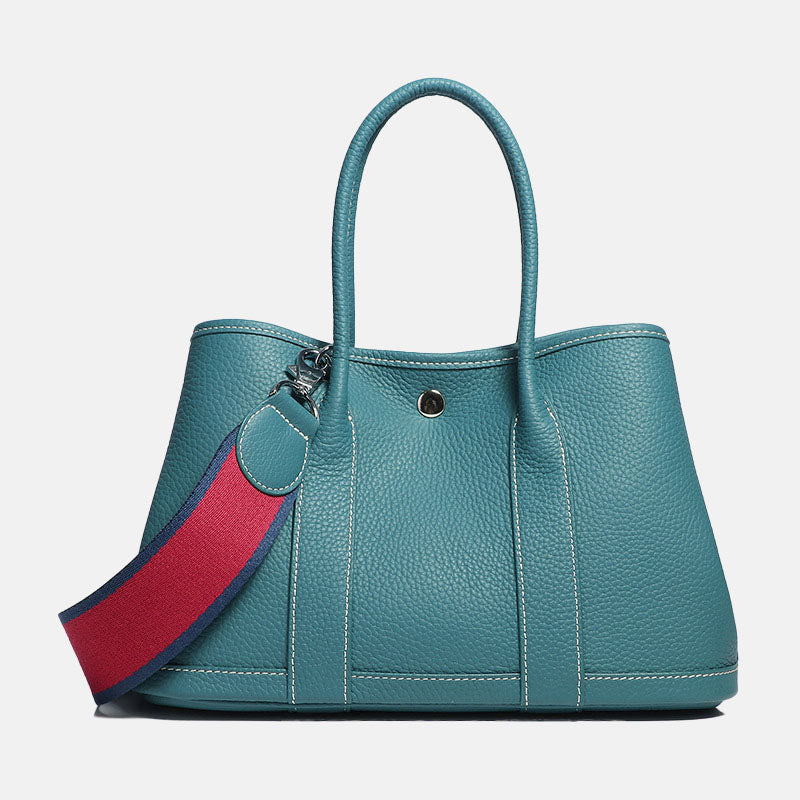 Women’s Magnetic Closure Crossbody Tote Bag In Genuine Leather image 7