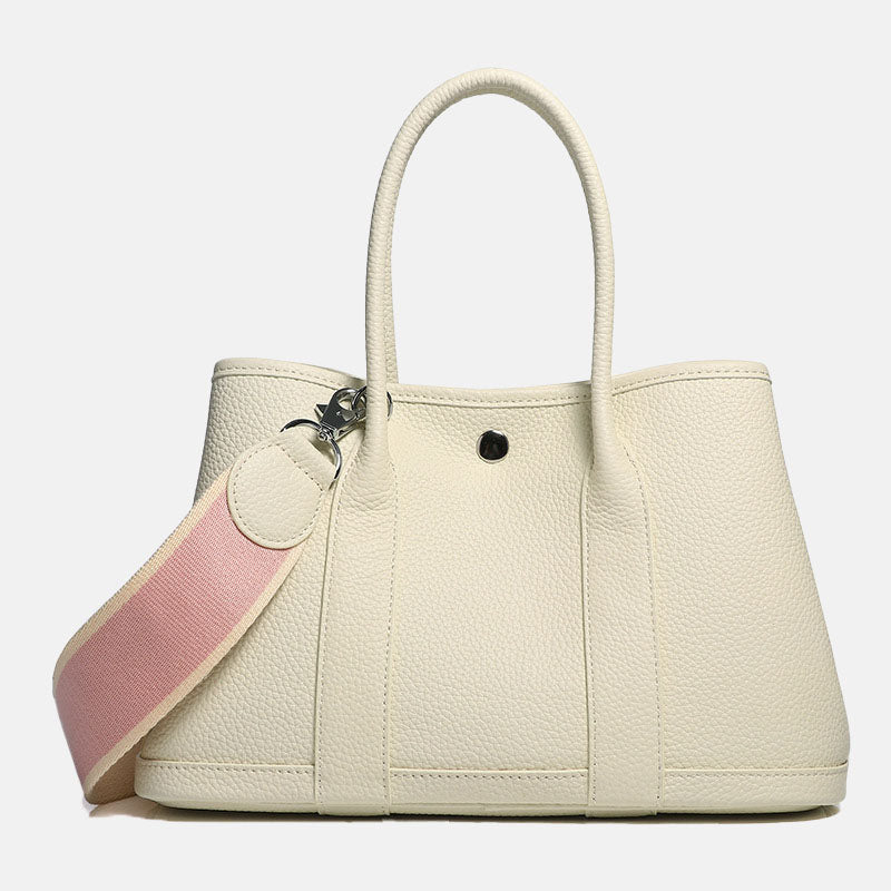 Women’s Magnetic Closure Crossbody Tote Bag In Genuine Leather image
