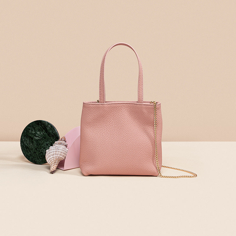 Women’s Mini Chain Crossbody Tote Bag in Genuine Leather image 2