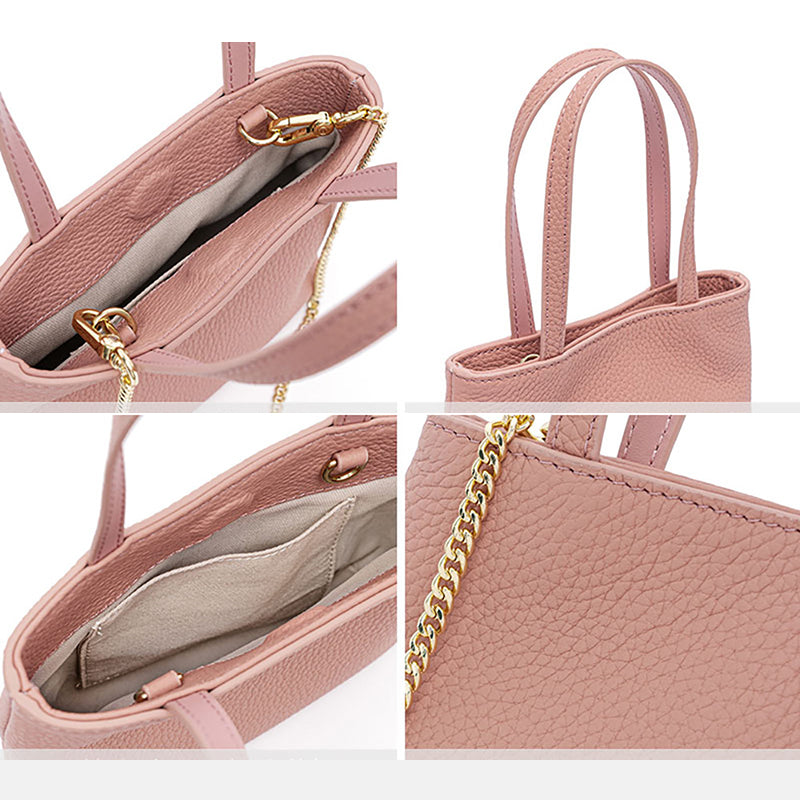Women’s Mini Chain Crossbody Tote Bag in Genuine Leather image 3