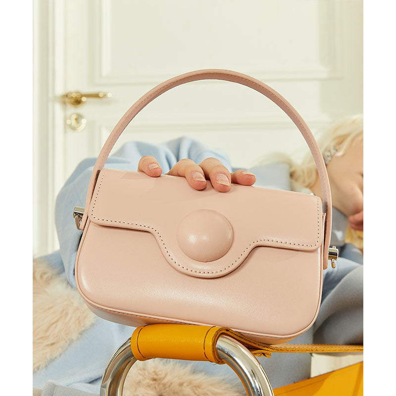 Women’s Mini Genuine Leather Magnetic Closure Crossbody Top Handle Bag image 2