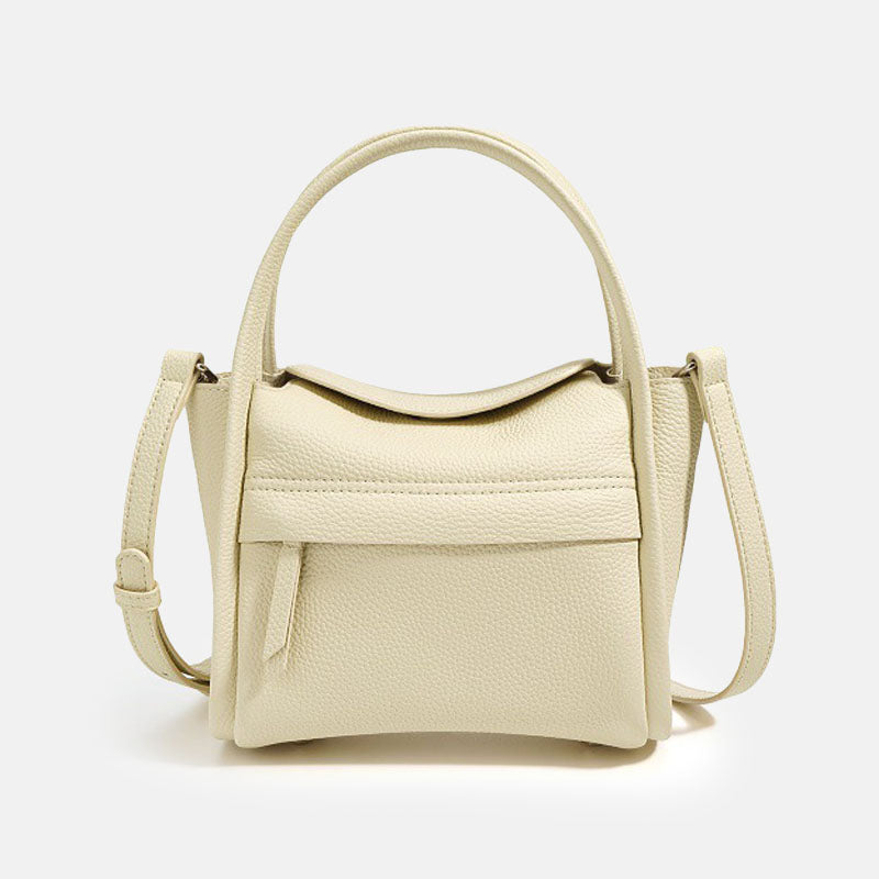 Women’s Mini Genuine Leather Minimalist Crossbody Bucket Bag image 6