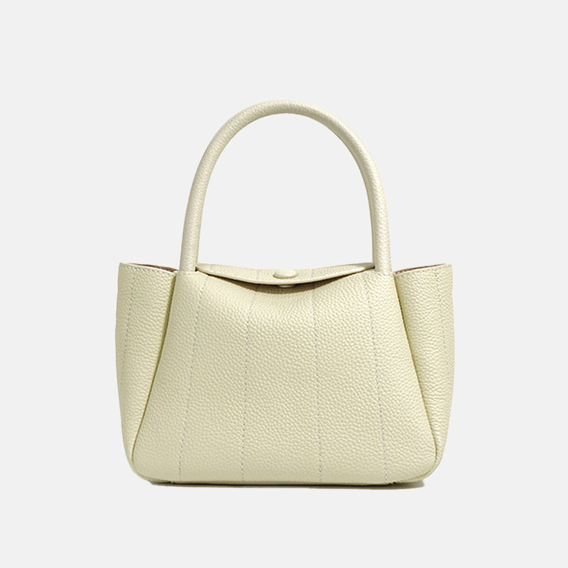 Women’s Mini Genuine Leather Minimalist Yuanbao-Shaped Tote Bag image 4