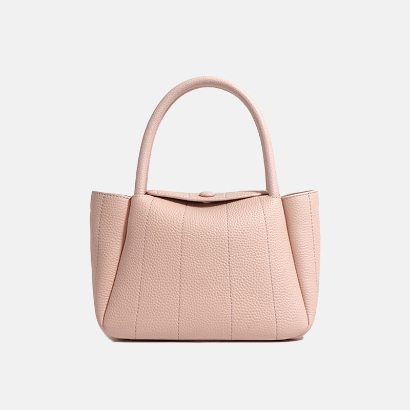 Women’s Mini Genuine Leather Minimalist Yuanbao-Shaped Tote Bag image 6