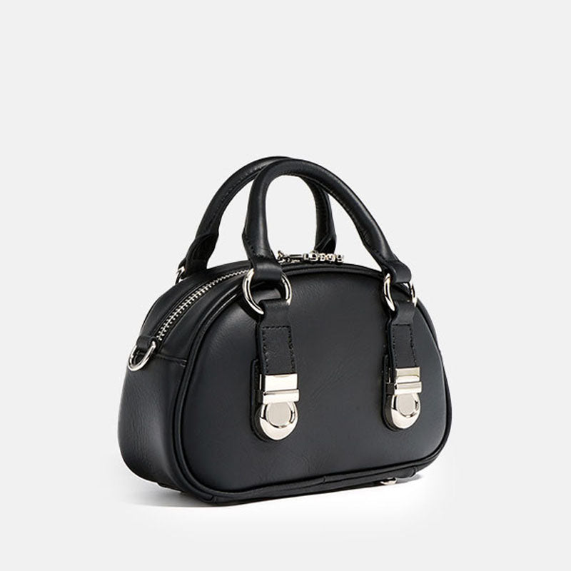 Women’s Mini Genuine Leather Minimalist Zipper Handbag image 3