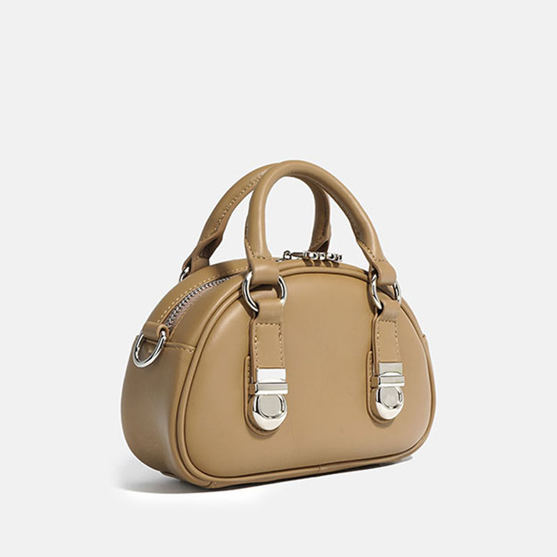 Women’s Mini Genuine Leather Minimalist Zipper Handbag image 5
