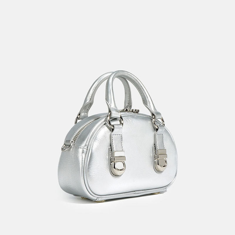 Women’s Mini Genuine Leather Minimalist Zipper Handbag image
