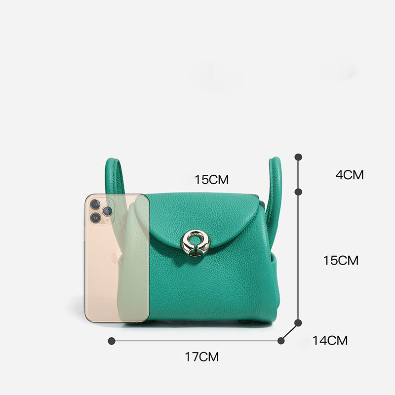 Women’s Mini Minimalist Genuine Leather Buckle Handbag image 2