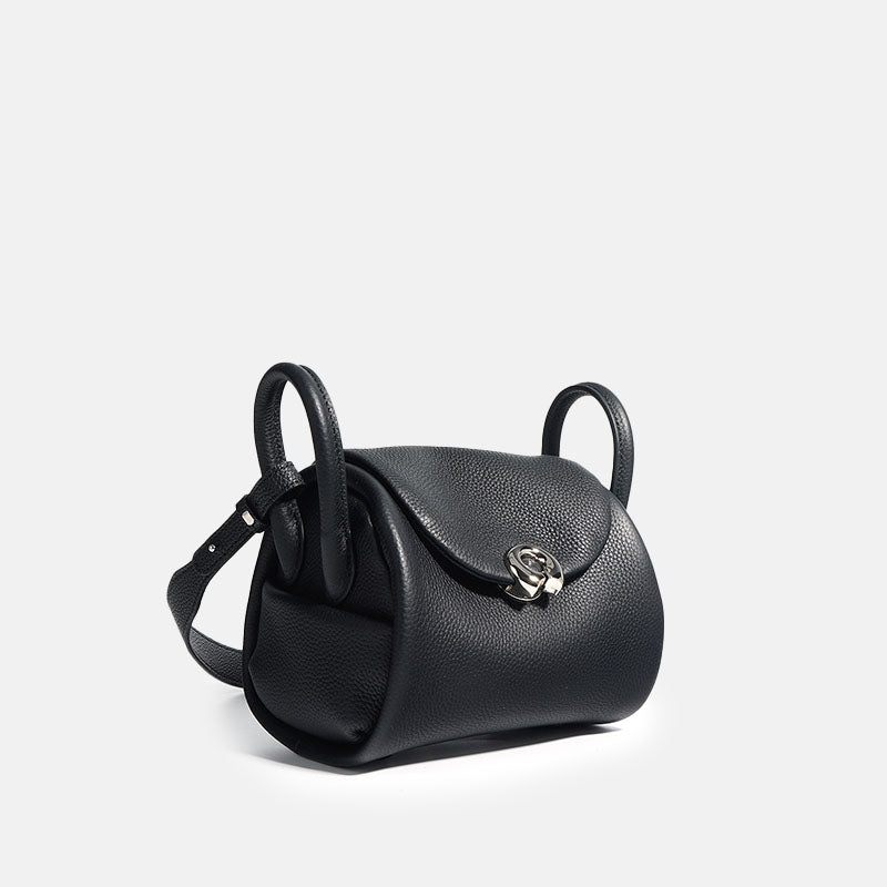 Women’s Mini Minimalist Genuine Leather Buckle Handbag image 8