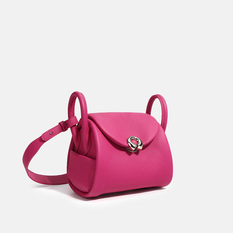 Women’s Mini Minimalist Genuine Leather Buckle Handbag image 9