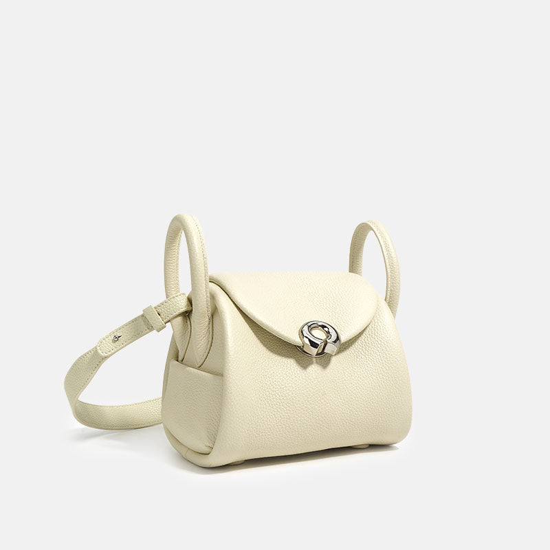 Women’s Mini Minimalist Genuine Leather Buckle Handbag image 6