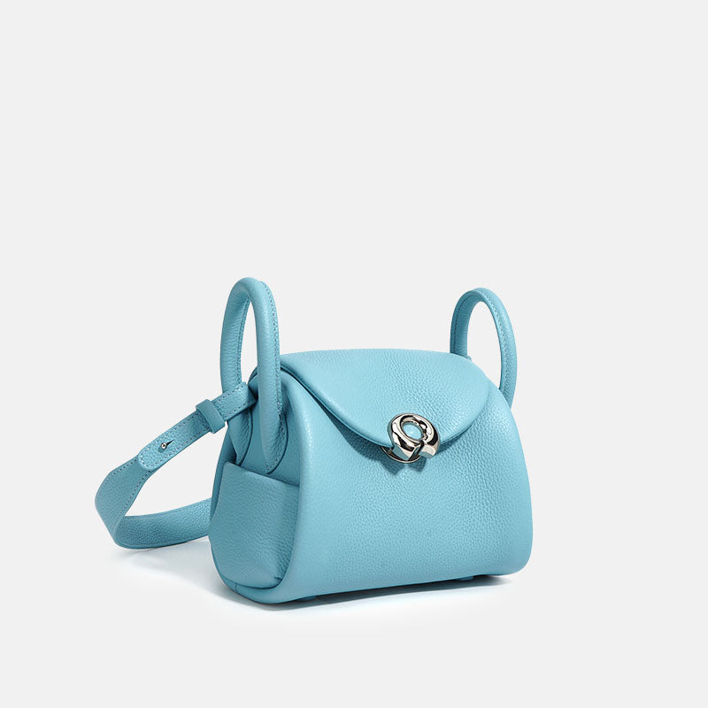 Women’s Mini Minimalist Genuine Leather Buckle Handbag image 5