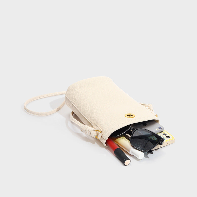 Women’s Mini Minimalist Genuine Leather Crossbody Bucket Bag image 3