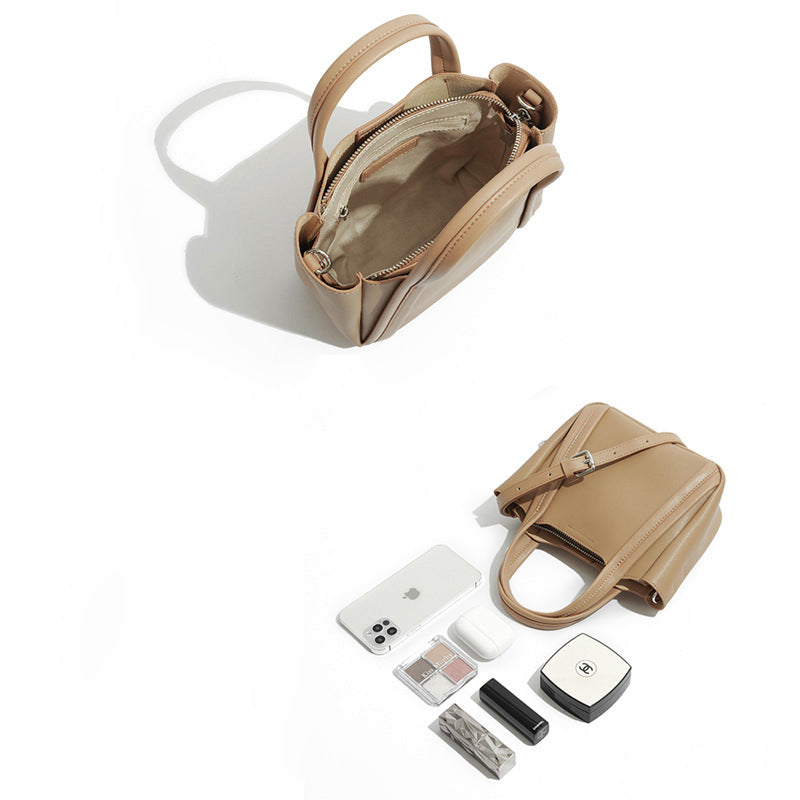 Women’s Mini Minimalist Genuine Leather Crossbody Tote Bag image 3