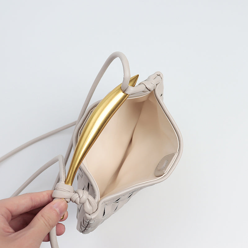 Women’s Mini Woven Leather Crossbody Clutch Bag image 4