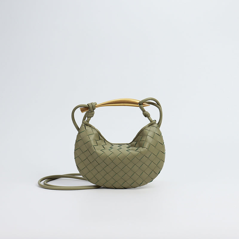 Women’s Mini Woven Leather Crossbody Clutch Bag image 5