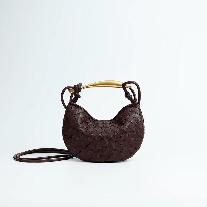 Women’s Mini Woven Leather Crossbody Clutch Bag image 7