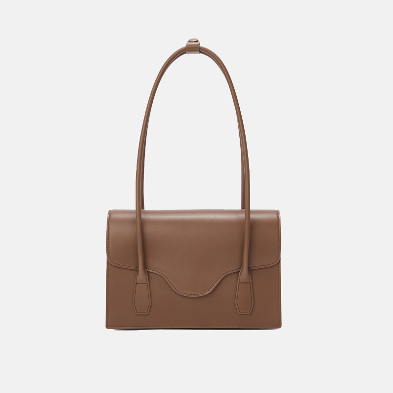 Women’s Minimal Dual Strap Baguette Bags in Genuine Leather image