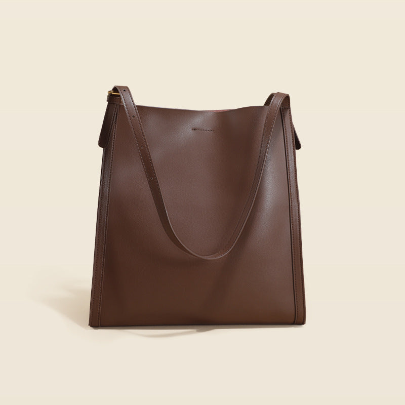 Women’s Minimal Square Tote in Genuine Leather image 4