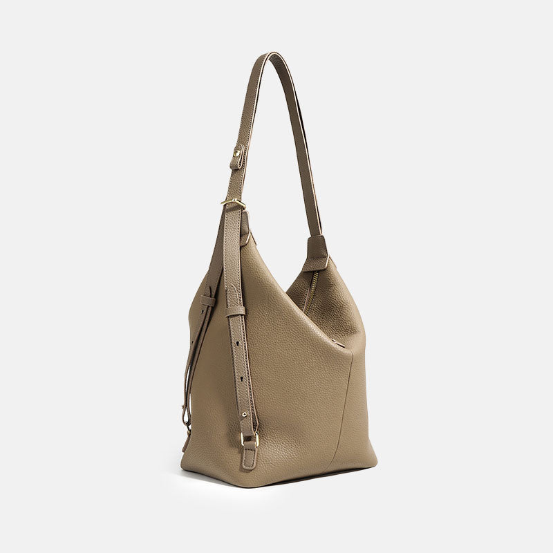 Women’s Minimalist Genuine Leather Backpack Shoulder Tote Bag image 6