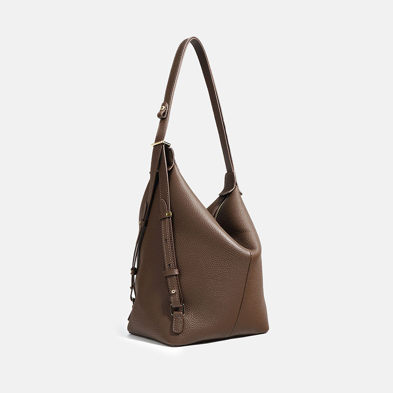 Women’s Minimalist Genuine Leather Backpack Shoulder Tote Bag image 2