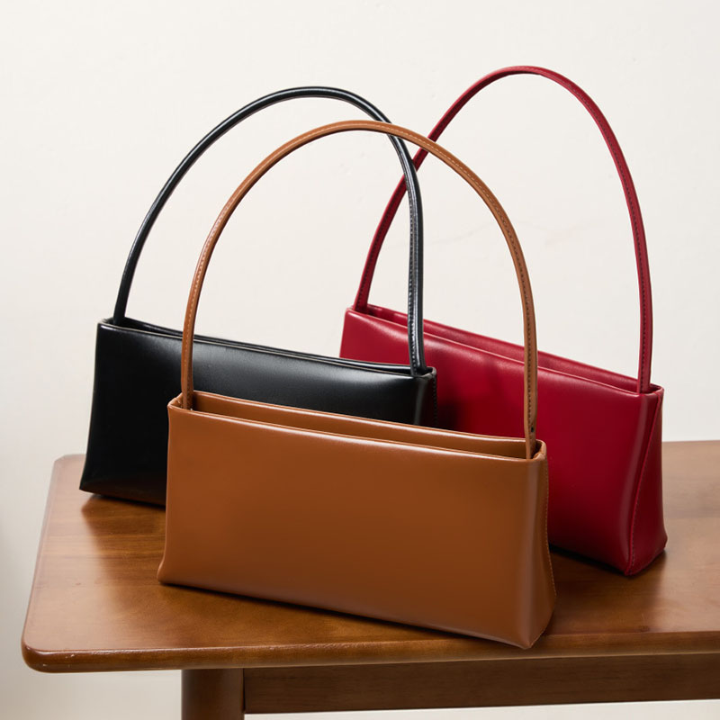 Women’s Minimalist Genuine Leather Baguette Bag image 4