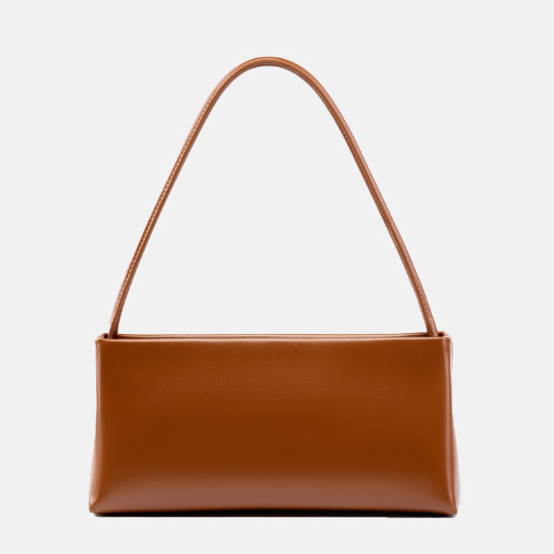 Women’s Minimalist Genuine Leather Baguette Bag image