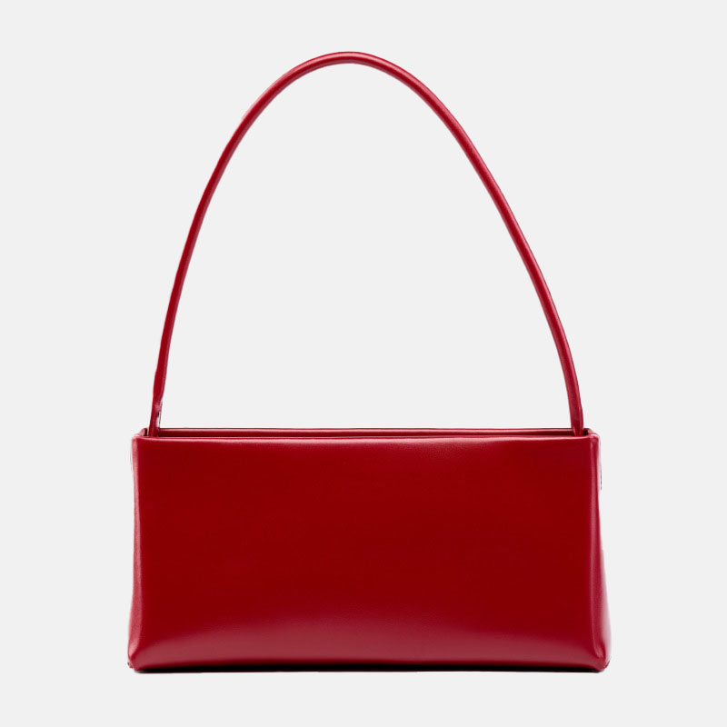 Women’s Minimalist Genuine Leather Baguette Bag image 5