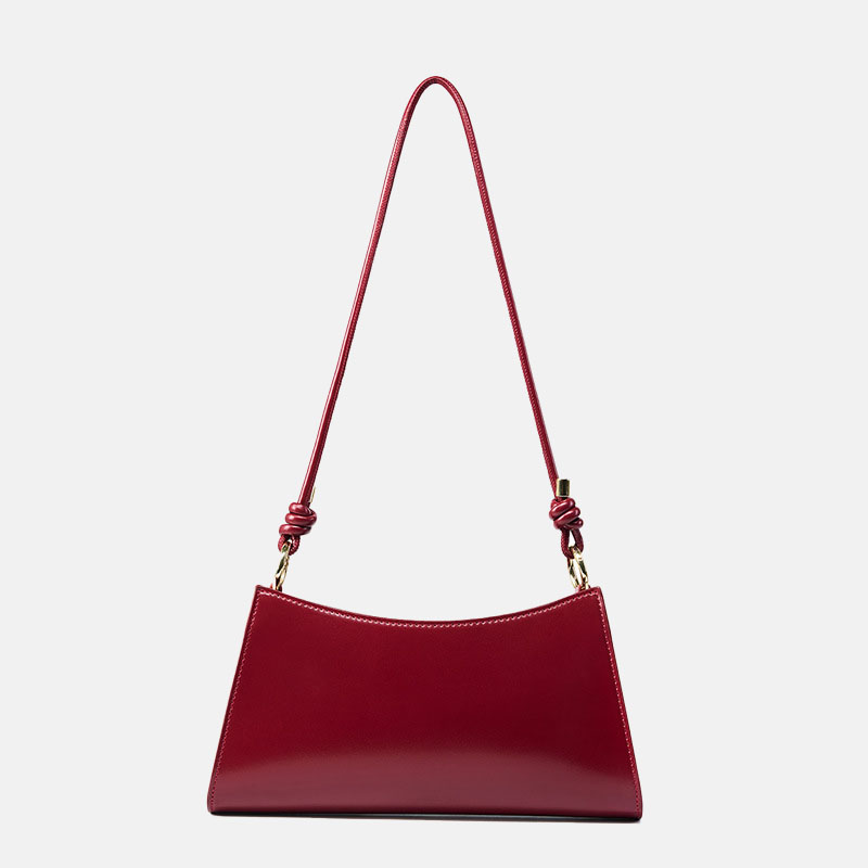 Women’s Minimalist Genuine Leather Baguette Shoulder Bag image 4